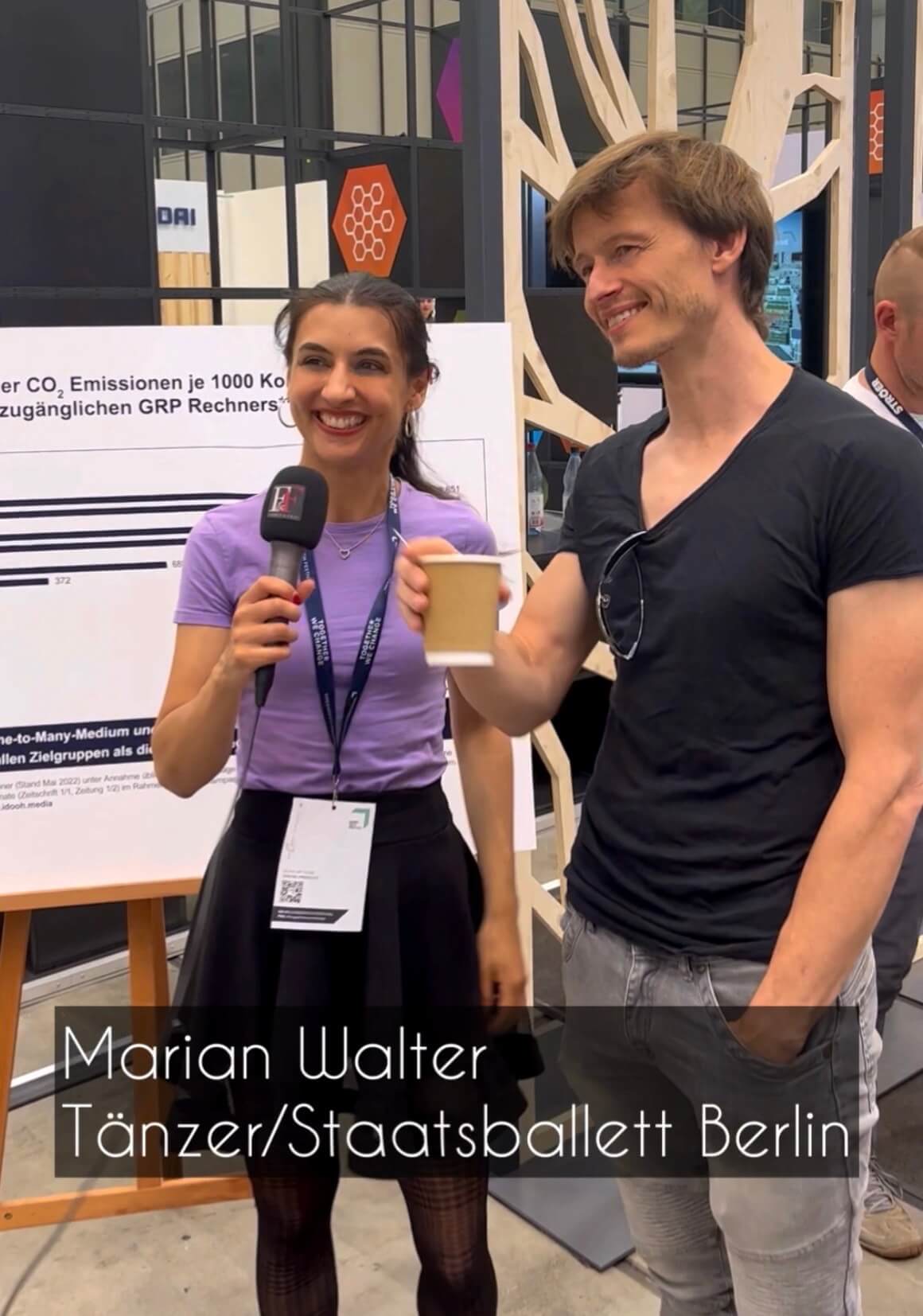 Meike mit Marian Walter beim Greentech-Festival
